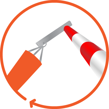 stripped windsock pole, Airport Pole Mast