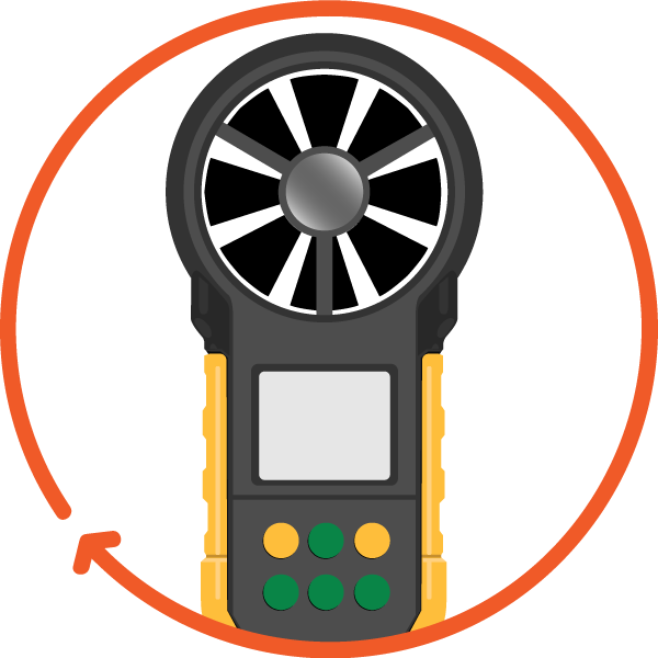 anenometer icon, Handheld Windmeter and Anemometers